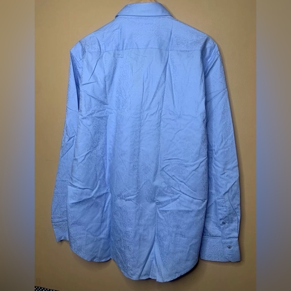 Robert Graham men’s XL Dress Shirt Blue Button Down Collar Long Sleeve - Picture 7 of 10